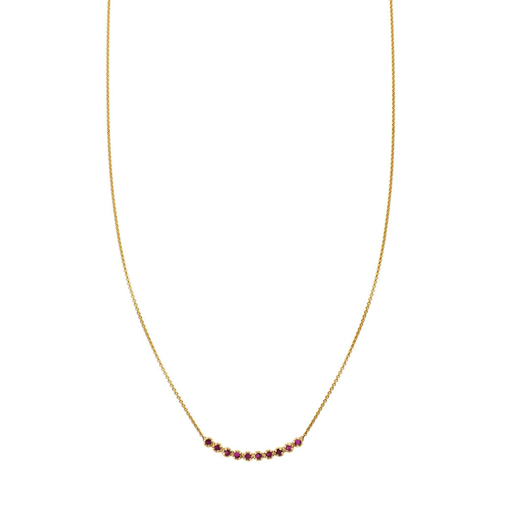 10 round ruby arch necklace prn 502 r