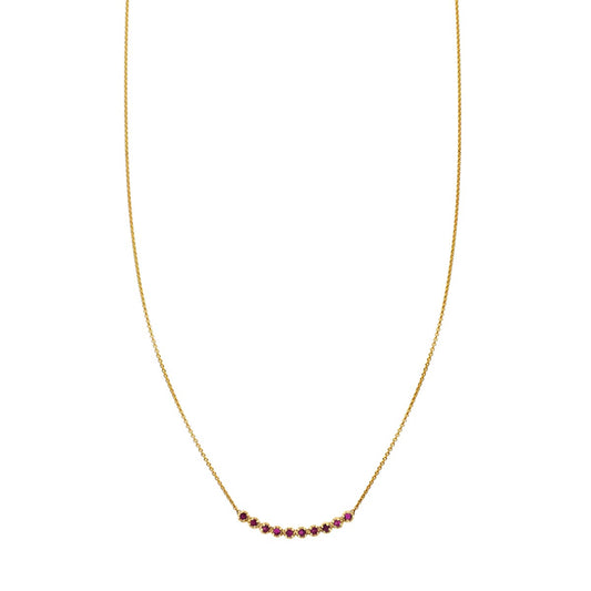 10 round ruby arch necklace prn 502 r