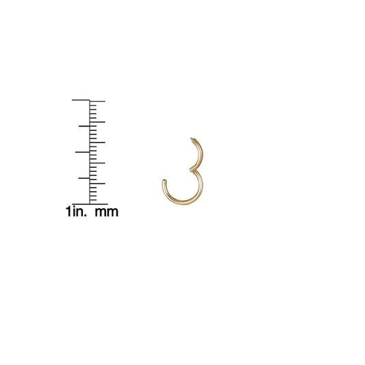 10mm Infinity Gold Hoop Earring - Sold Individually