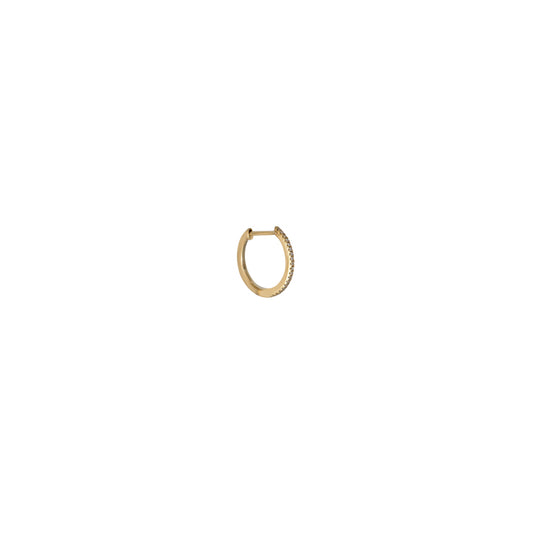 Delicate gold hoop earring with diamond accents - elegant jewelry by Phoenix Roze