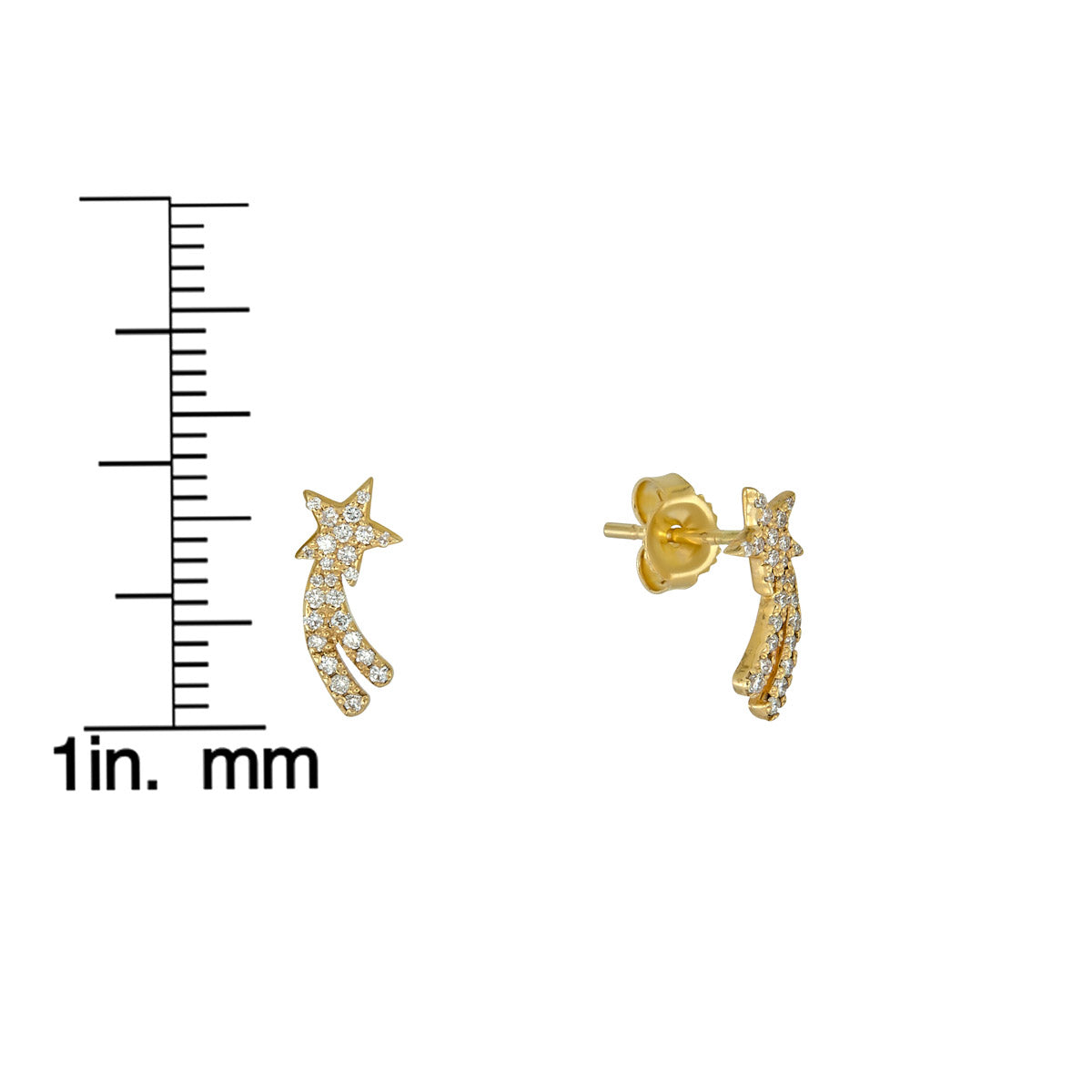 Diamond Shooting Star Studs