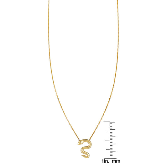 14k Gold Snake Necklace