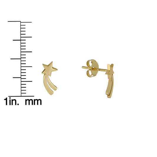 Gold Shooting Star Studs