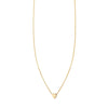 1pt diamond flat heart gold necklace - delicate sparkle in minimalist romantic design