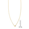1pt diamond flat heart gold necklace 