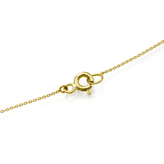 14k Gold Solitaire Diamond Necklace