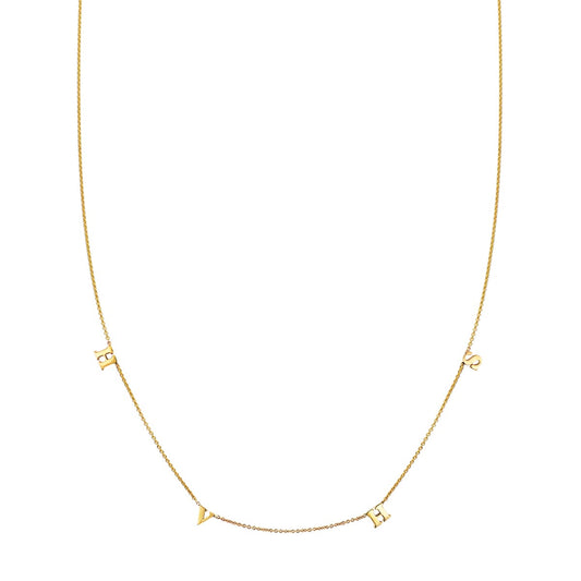 4-letter gold initial necklace - custom personalized jewelry for unique style expression