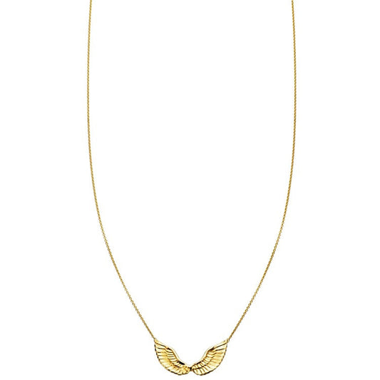 Angel wing charm pendant necklace - symbolic celestial jewelry for ethereal style