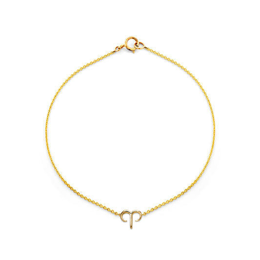 Aries gold zodiac bracelet - celestial-inspired charm for astrological personalized style