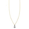 black diamond anchor necklace PRN 522 BD