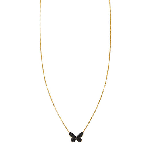 black diamond butterfly necklace prn 368 bd