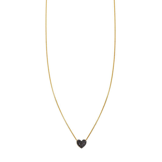 black diamond folded heart necklace prn 468 14bd