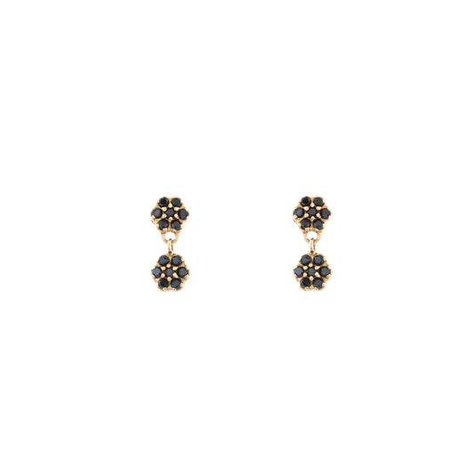 black diamond pave double flower earring pre 447 14ky_e1f584d5 ba36 4be1 91c5 b94d224d87c2