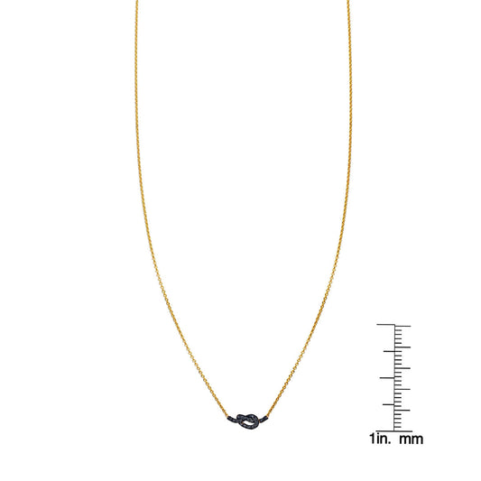 Black Diamond Love Knot Necklace