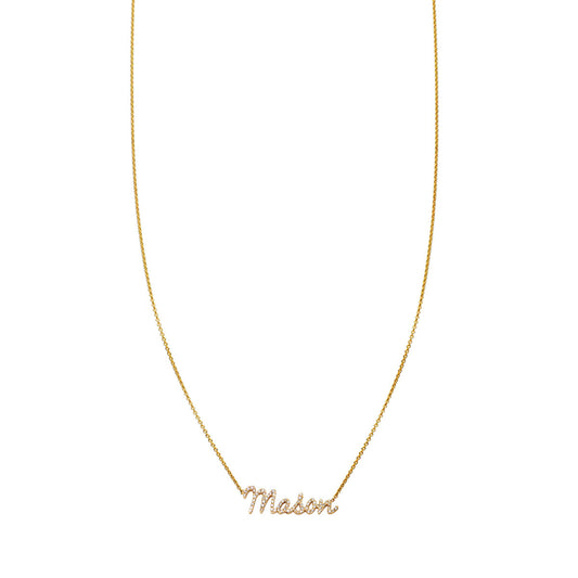 Cursive Diamond Name Necklace