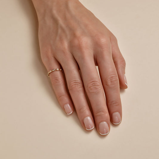 Diamond & Gold Infinity Halo Band