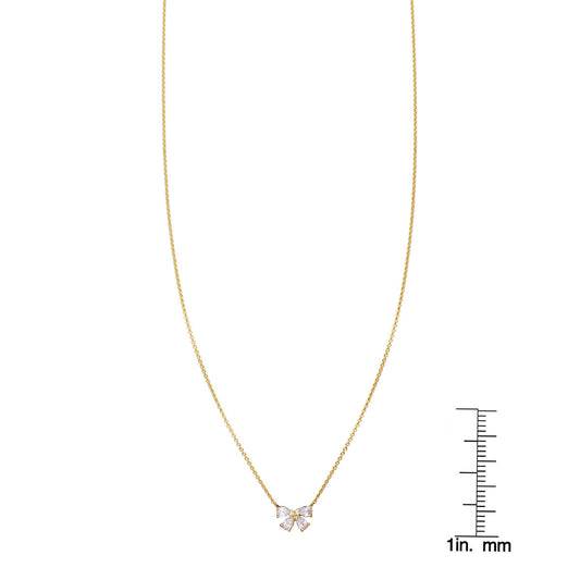 Diamond Bow Necklace