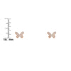 diamond butterfly stud earrings scale measurement