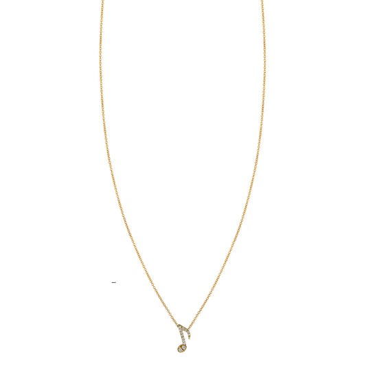 Diamond Eighth Note Necklace