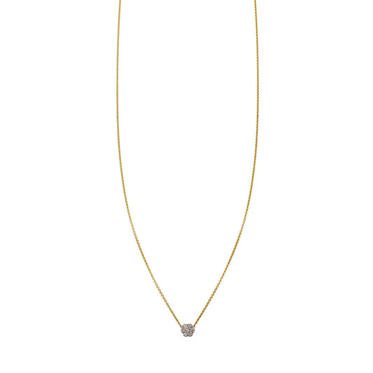 diamond flower diamond cluster necklace PRN 021