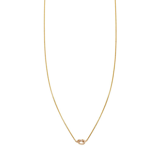diamond gold love knot necklace prn 492 wd