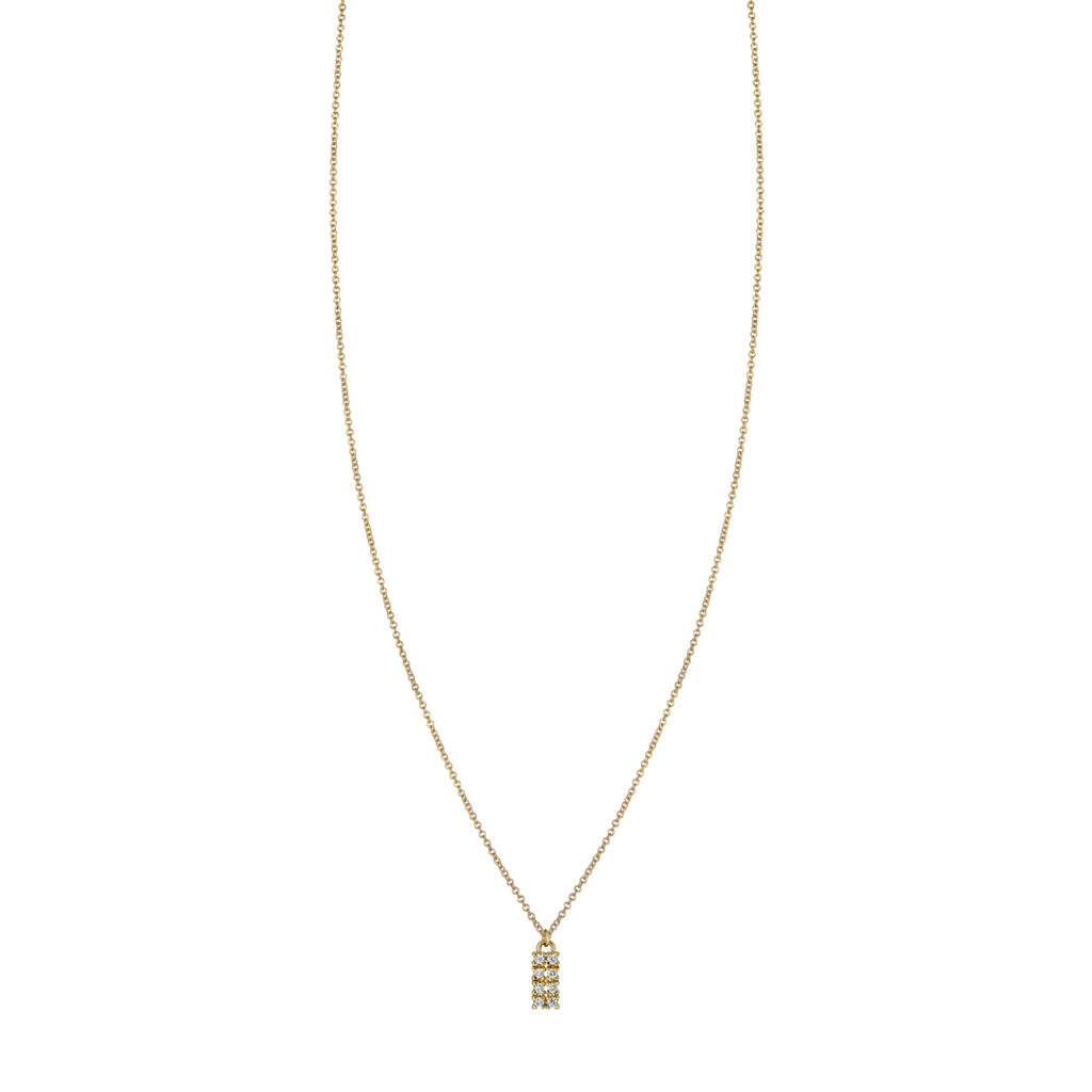 Diamond & Gold Tag Necklace
