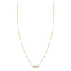 14K Gold Pavé Hebrew Mom Necklace