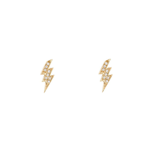 diamond lightning bolt stud earrings PRE 402 14KY_9c204f4f 673a 4770 8090 e51d83a58cbd