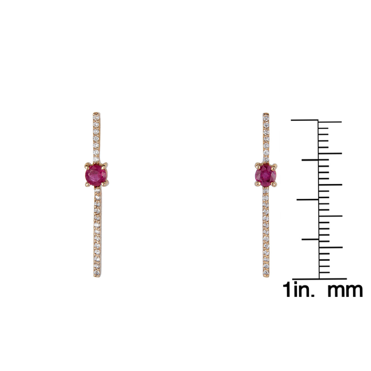 diamond round ruby drop bar earrings_1