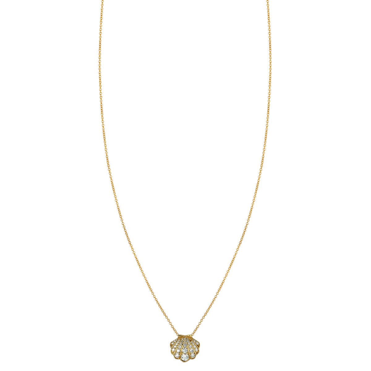 Diamond Seashell Necklace