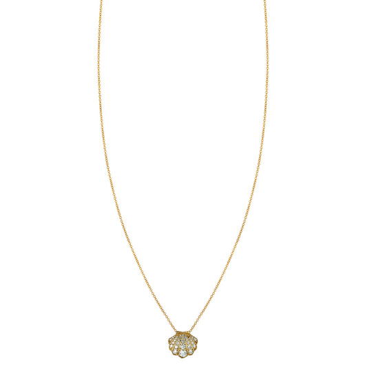 Diamond Seashell Necklace