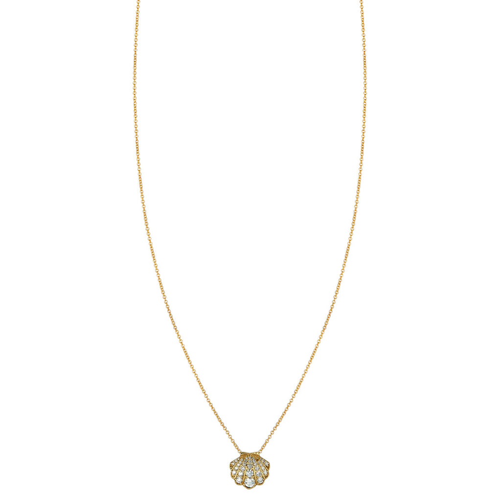Diamond Seashell Necklace