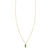 Emerald & Gold Tag Necklace
