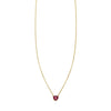 Faceted ruby heart necklace - elegant and romantic red gemstone jewelry