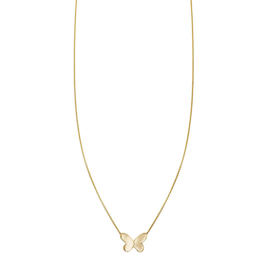 Delicate folded butterfly charm necklace - dainty whimsical pendant for ethereal style