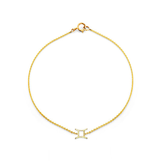 gemini gold zodiac bracelet PRB 440 14K