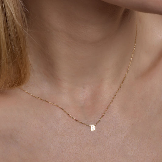 14k Gold Initial Necklace