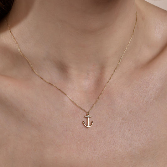 Classic Gold Anchor Necklace