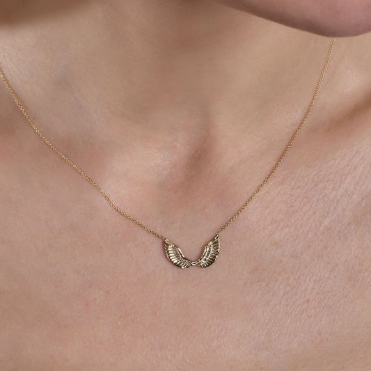 Gold Angel Wing Necklace