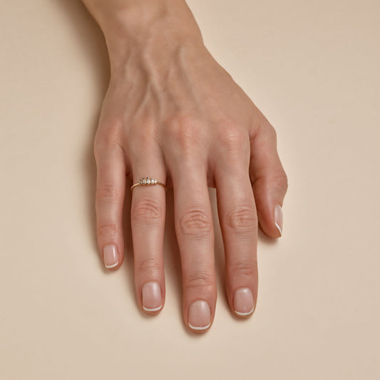 Gold Art Deco Baguette Diamond Ring