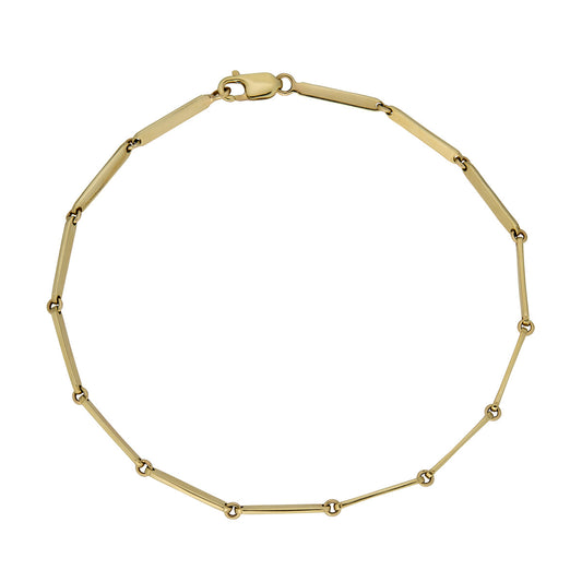Gold Bar Chain Bracelet