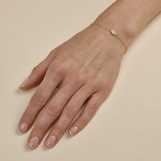 Gold Diamond Evil Eye Bracelet