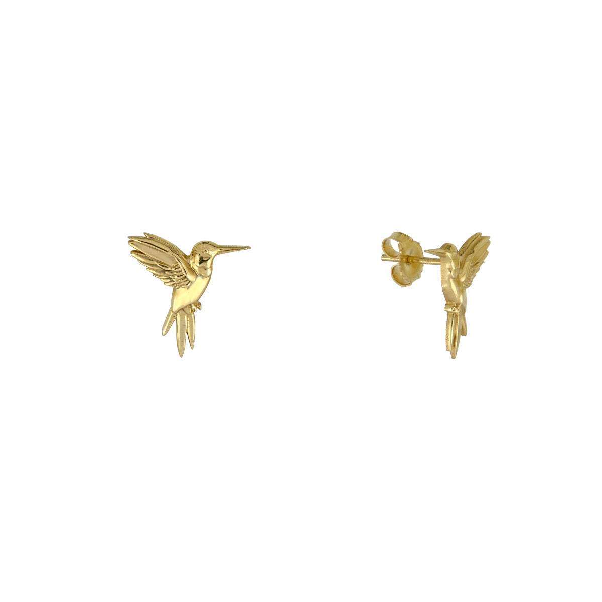 Gold Hummingbird Studs