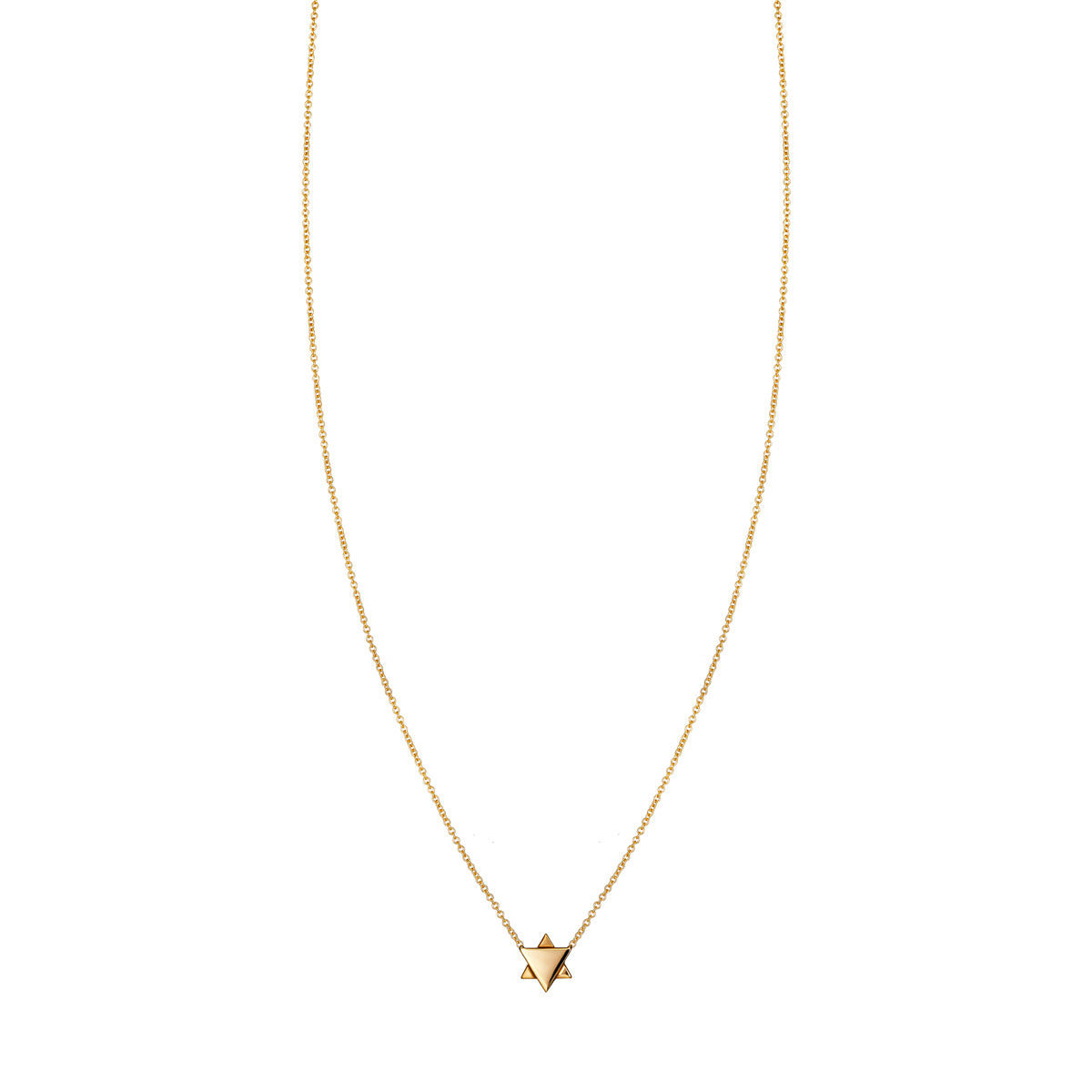 14k gold Star of David necklace, Jewish symbol jewelry.