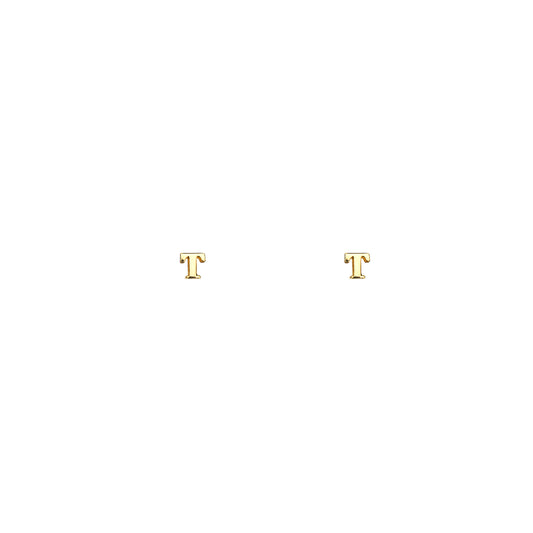 Gold Letter Initial Stud Earrings by Phoenix Roze: Subtle elegance for personalized style.