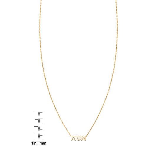 Gold Mom Charm Necklace