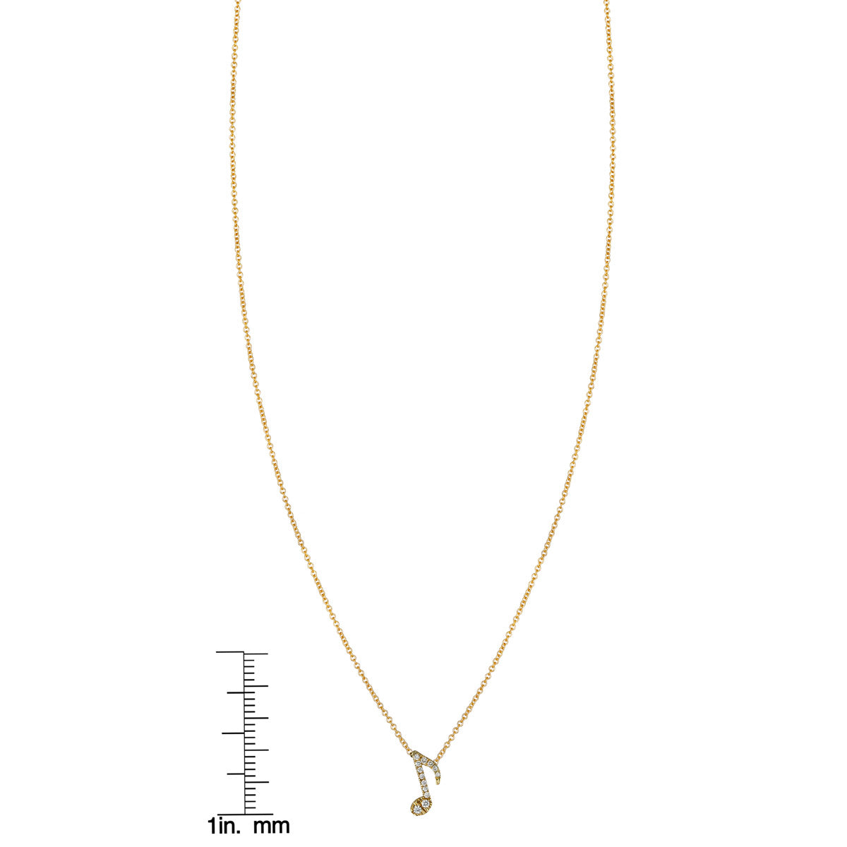 Diamond Eighth Note Necklace