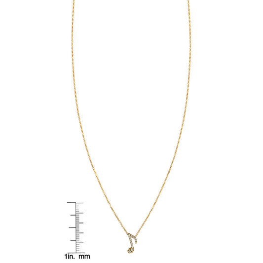 Diamond Eighth Note Necklace