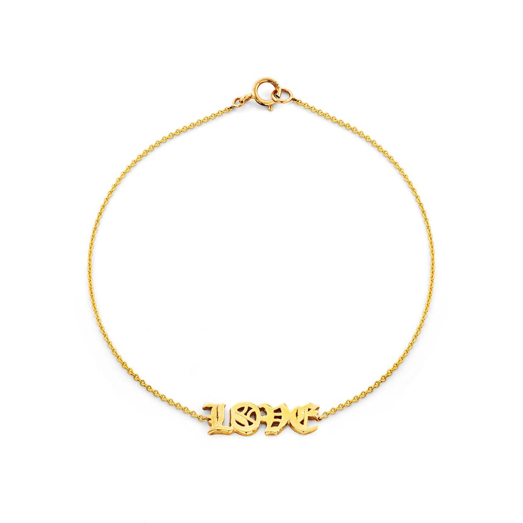 gold old english love bracelet prb 045 14ky
