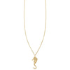 gold realistic tropical seahorse charm necklace PRN 025